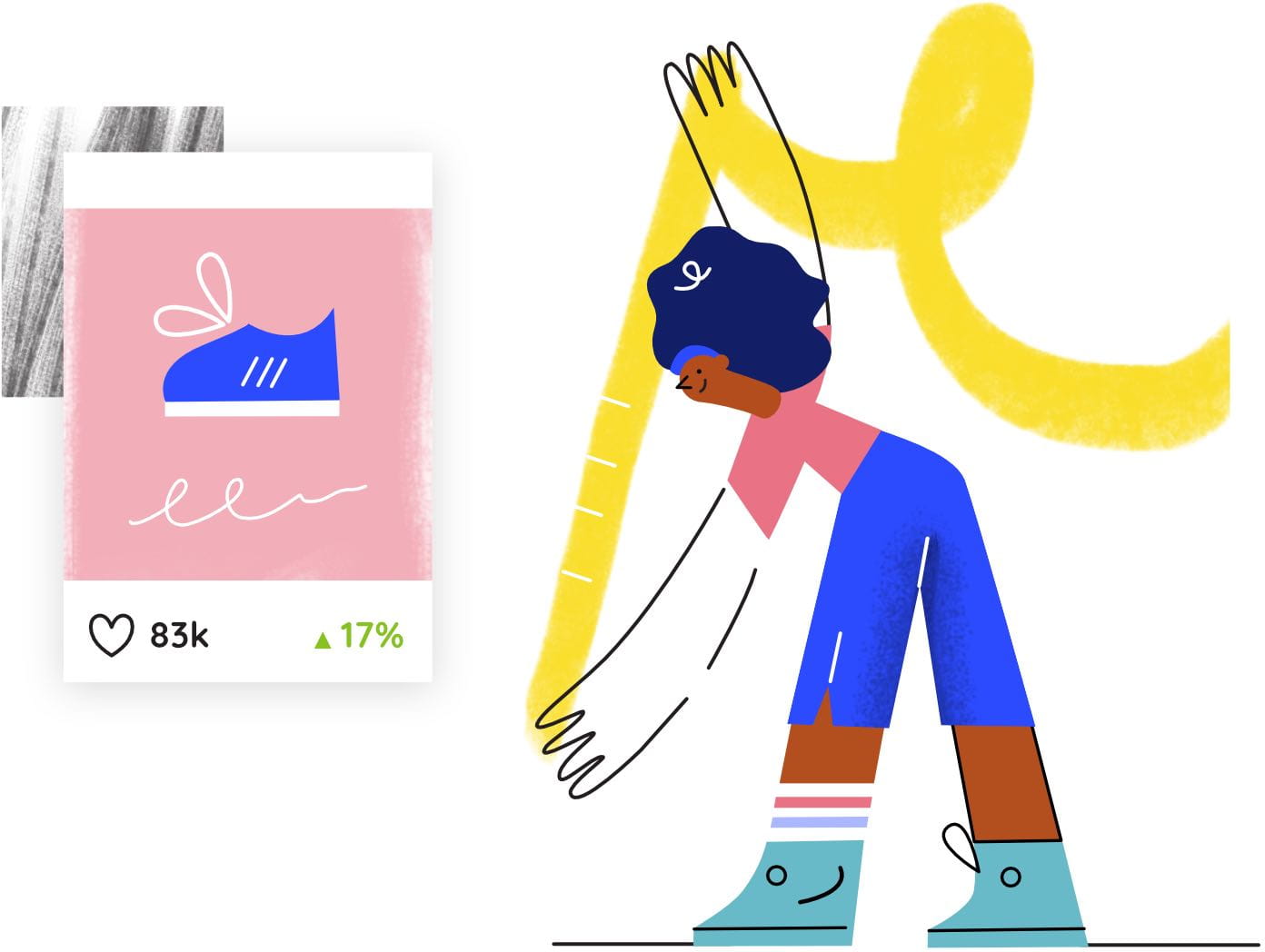 Illustration of measuring an Instagram post