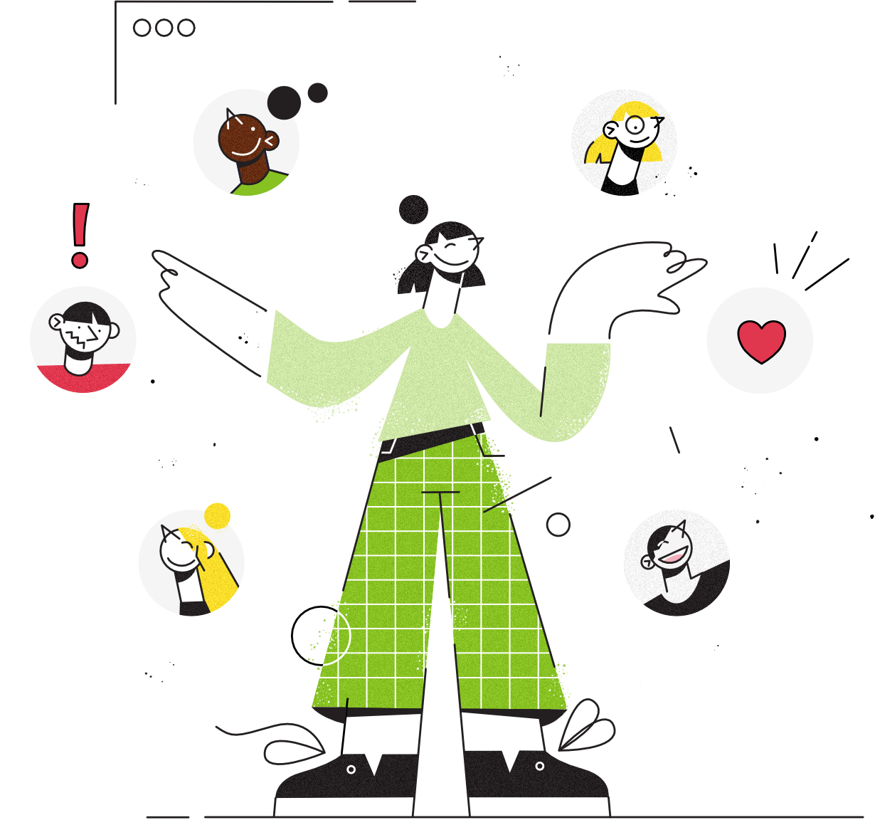 Illustration of engaging with customer comments