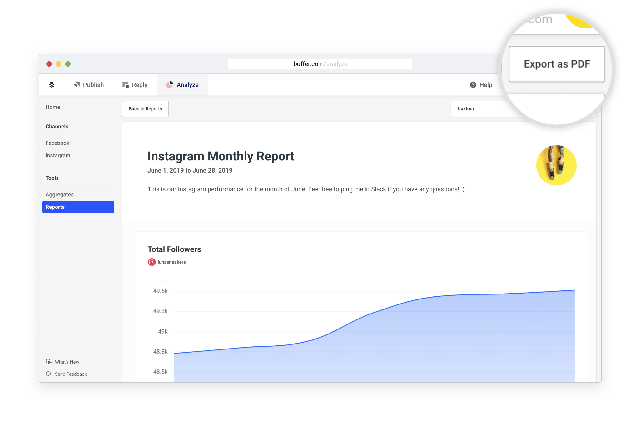 Social media reporting